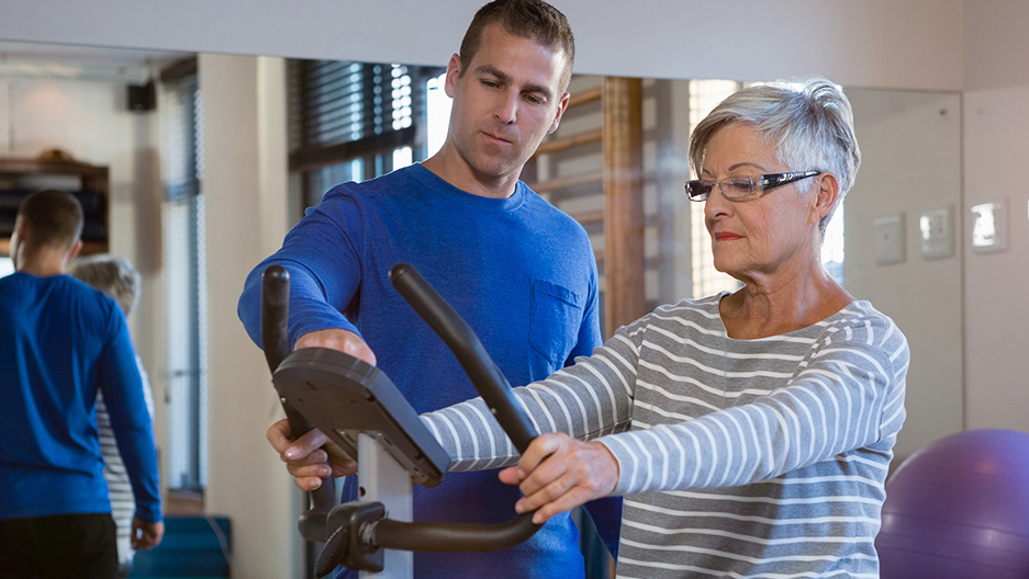 rehab on stationary bike