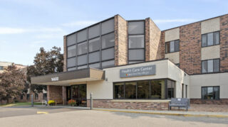 Health care center exterior at Apple Valley Village.
